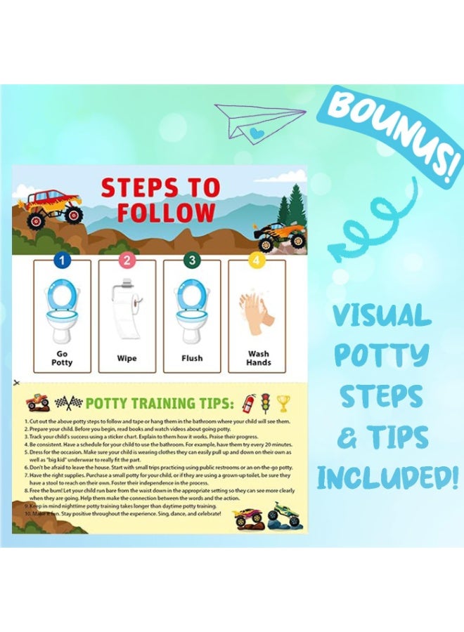 Capstro Potty Training Reward Stickers for Kids – Fun Toilet Training Motivation Charts for Positive Habits, Confidence & Daily Routine Learning – Transportation Theme Stickers - Image 3